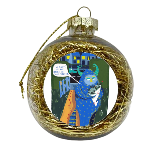 Monster Mistakes - xmas bauble by Louisa kewell