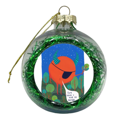 Monster Mistakes - xmas bauble by Louisa kewell