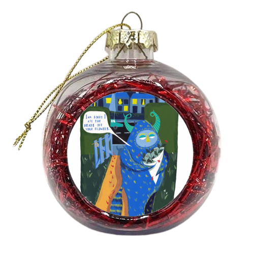 Monster Mistakes - xmas bauble by Louisa kewell