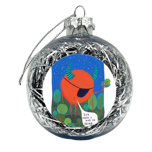 Monster Mistakes - xmas bauble by Louisa kewell