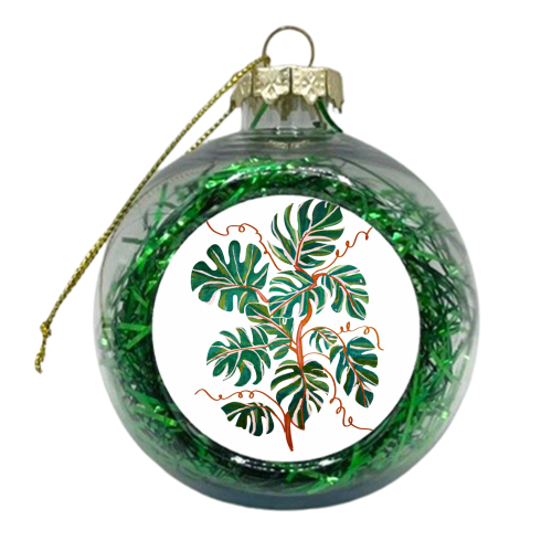 Monstera Deliciosa - xmas bauble by Uma Prabhakar Gokhale