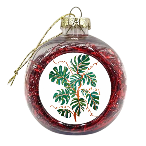 Monstera Deliciosa - xmas bauble by Uma Prabhakar Gokhale