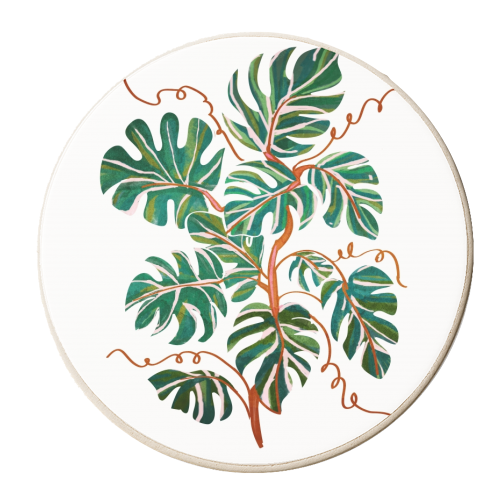 Monstera Deliciosa - personalised beer coaster by Uma Prabhakar Gokhale