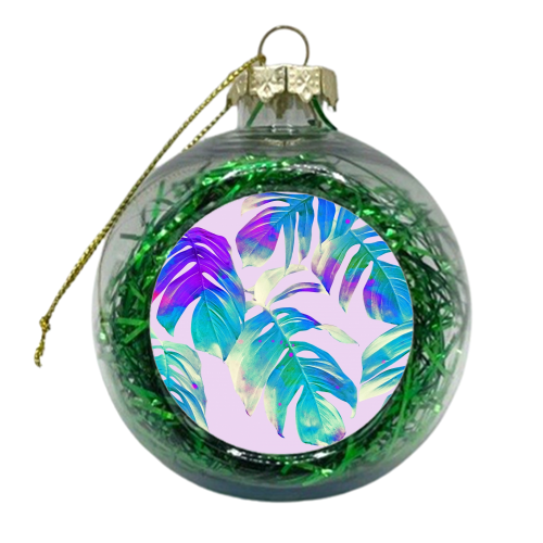 Monstera Leaves - xmas bauble by Uma Prabhakar Gokhale