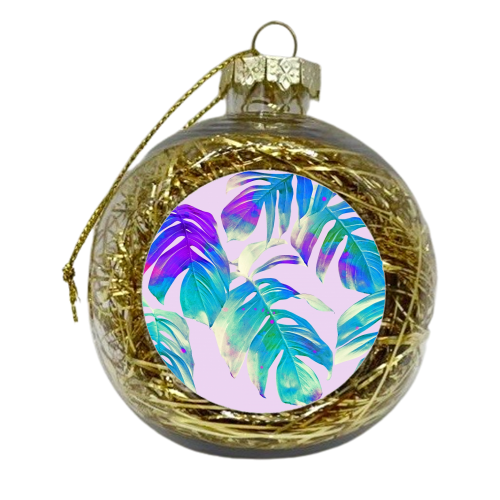 Monstera Leaves - xmas bauble by Uma Prabhakar Gokhale