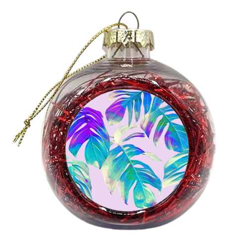 Monstera Leaves - xmas bauble by Uma Prabhakar Gokhale