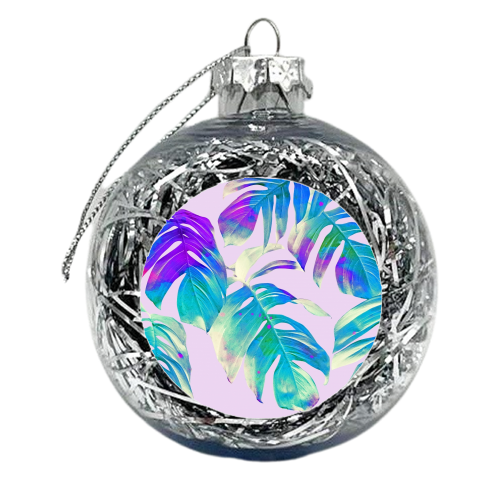 Monstera Leaves - xmas bauble by Uma Prabhakar Gokhale