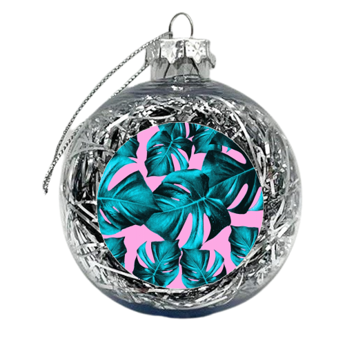 Monstera Leaves Summer Vibes Pattern #1 #tropical #decor #art - xmas bauble by Anita Bella Jantz