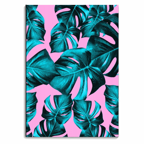 Monstera Leaves Summer Vibes Pattern #1 #tropical #decor #art - personalised A4, A5, A6 notebook by Anita Bella Jantz