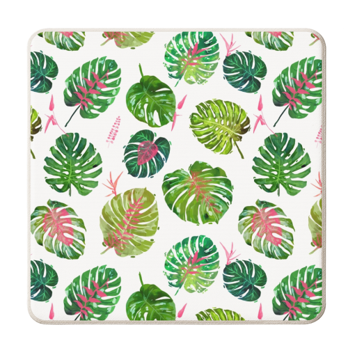 Monstera Love II - personalised beer coaster by Uma Prabhakar Gokhale