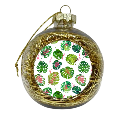 Monstera Love II - xmas bauble by Uma Prabhakar Gokhale