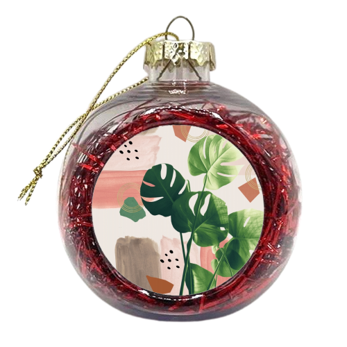 Monstera Summer Glam #1 #tropical #decor #art - xmas bauble by Anita Bella Jantz