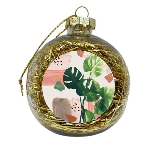 Monstera Summer Glam #1 #tropical #decor #art - xmas bauble by Anita Bella Jantz