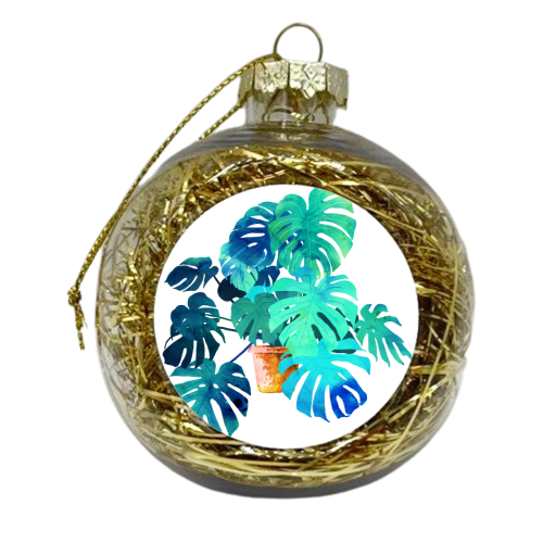 Monstera V2 - xmas bauble by Uma Prabhakar Gokhale