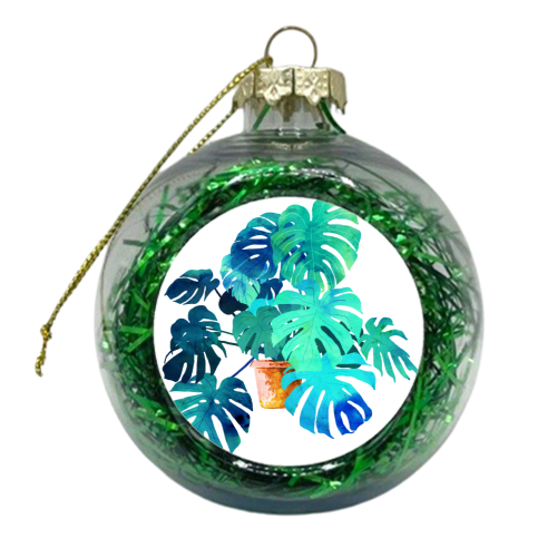 Monstera V2 - xmas bauble by Uma Prabhakar Gokhale