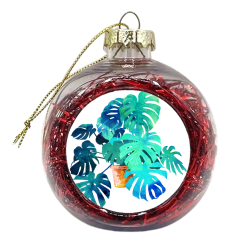 Monstera V2 - xmas bauble by Uma Prabhakar Gokhale