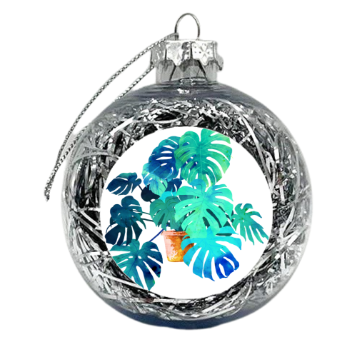 Monstera V2 - xmas bauble by Uma Prabhakar Gokhale
