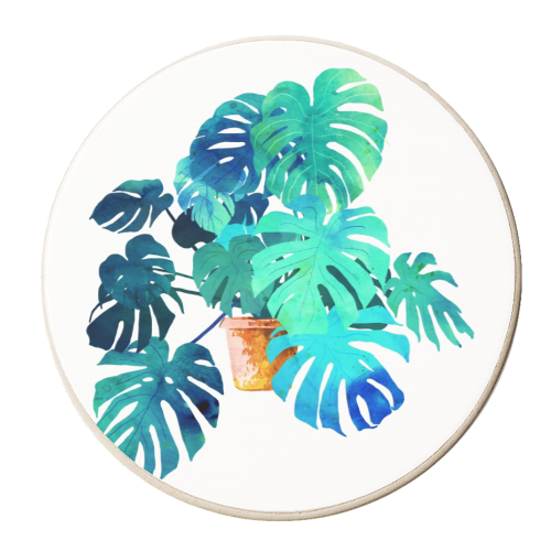Monstera V2 - personalised beer coaster by Uma Prabhakar Gokhale