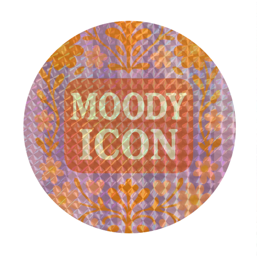 Moody Icon - Circle Sticker by Eloise
