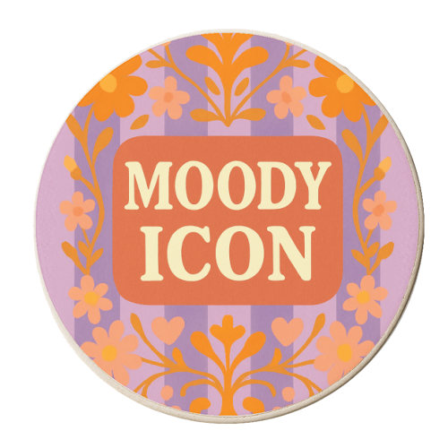 Moody Icon - personalised beer coaster by Eloise