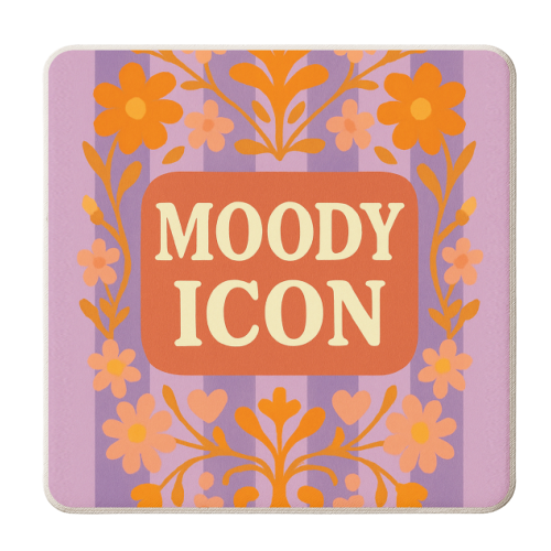 Moody Icon - personalised beer coaster by Eloise