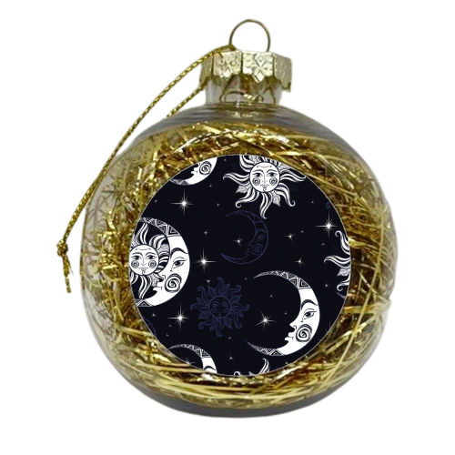 moon and stars - xmas bauble by haris kavalla