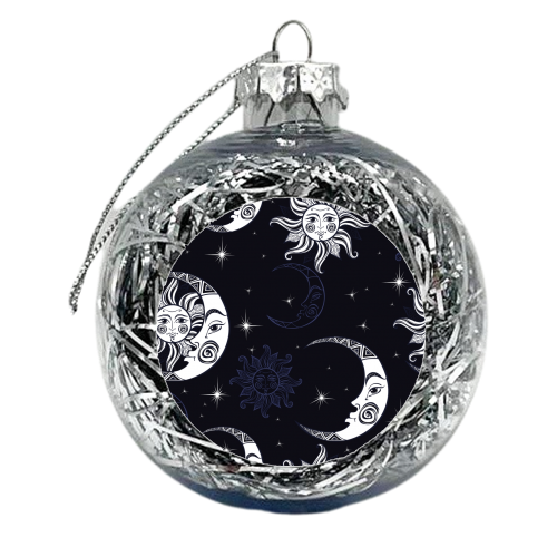 moon and stars - xmas bauble by haris kavalla