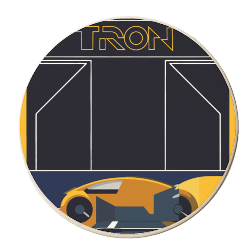Tron - personalised beer coaster by Danny Welch