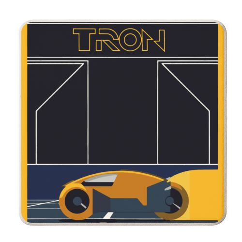 Tron - personalised beer coaster by Danny Welch