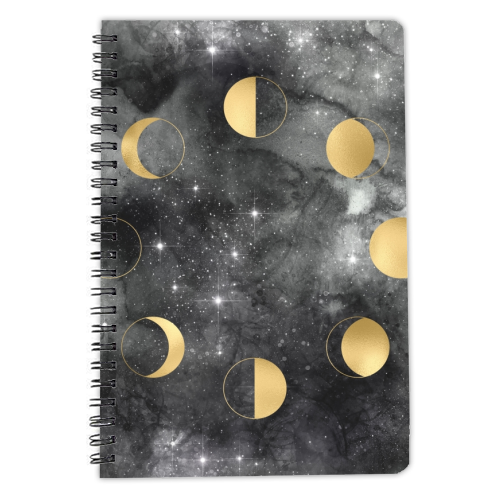 Moon phases - personalised A4, A5, A6 notebook by Anastasios Konstantinidis