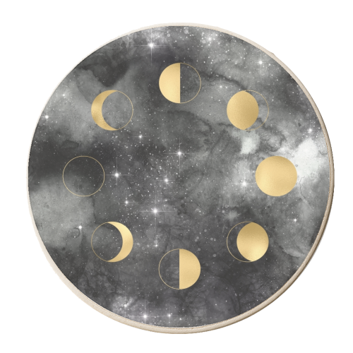 Moon phases - personalised beer coaster by Anastasios Konstantinidis