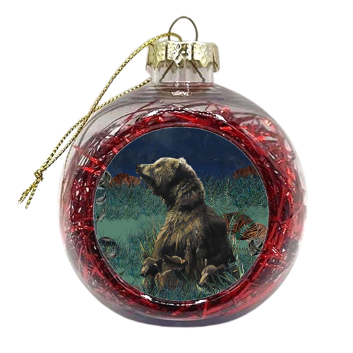 Moonlight Bear - xmas bauble by Louisa Heseltine
