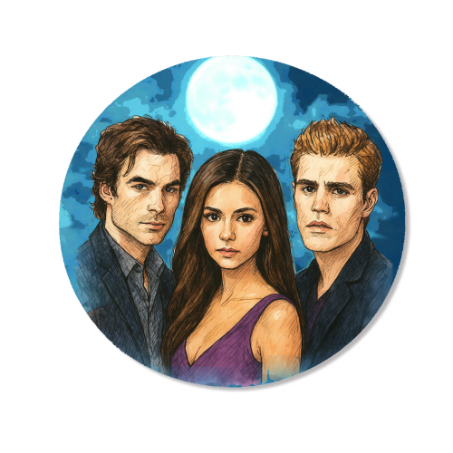 Moonlit Vampires - Magnet by Ms Doodle