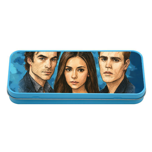 Moonlit Vampires - tin pencil case by Ms Doodle