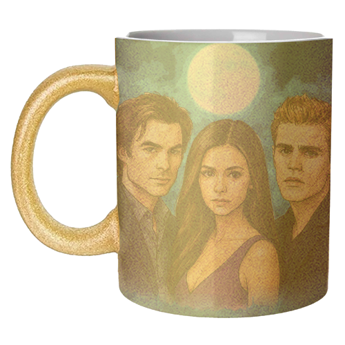 Moonlit Vampires - unique mug by Ms Doodle