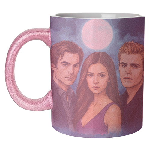 Moonlit Vampires - unique mug by Ms Doodle