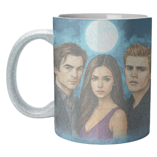Moonlit Vampires - unique mug by Ms Doodle