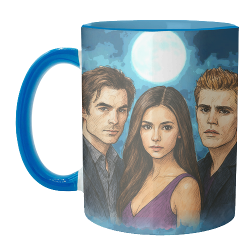 Moonlit Vampires - unique mug by Ms Doodle