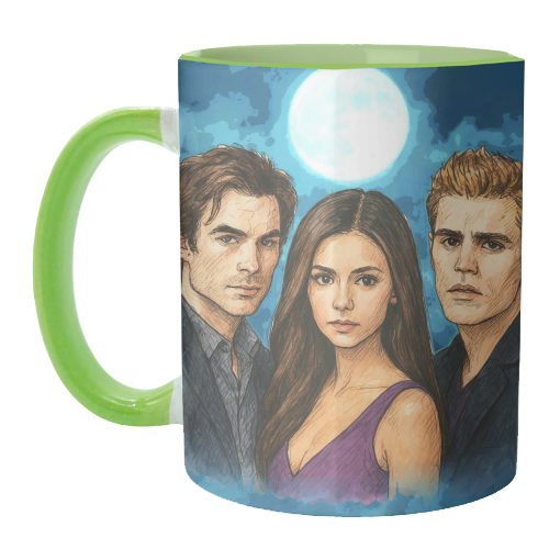 Moonlit Vampires - unique mug by Ms Doodle