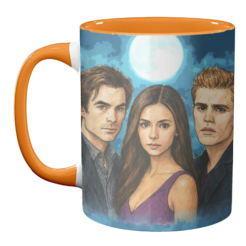 Moonlit Vampires - unique mug by Ms Doodle
