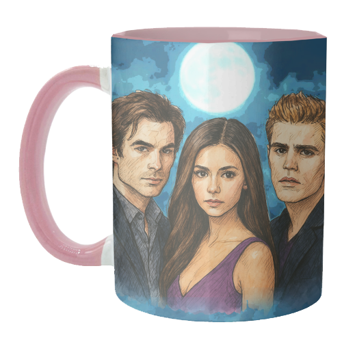 Moonlit Vampires - unique mug by Ms Doodle