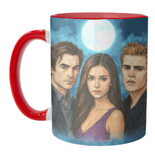 Moonlit Vampires - unique mug by Ms Doodle