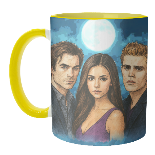 Moonlit Vampires - unique mug by Ms Doodle