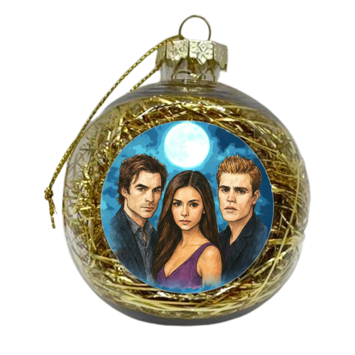 Moonlit Vampires - xmas bauble by Ms Doodle