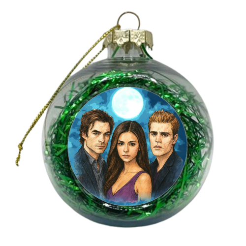 Moonlit Vampires - xmas bauble by Ms Doodle