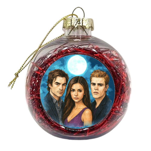 Moonlit Vampires - xmas bauble by Ms Doodle