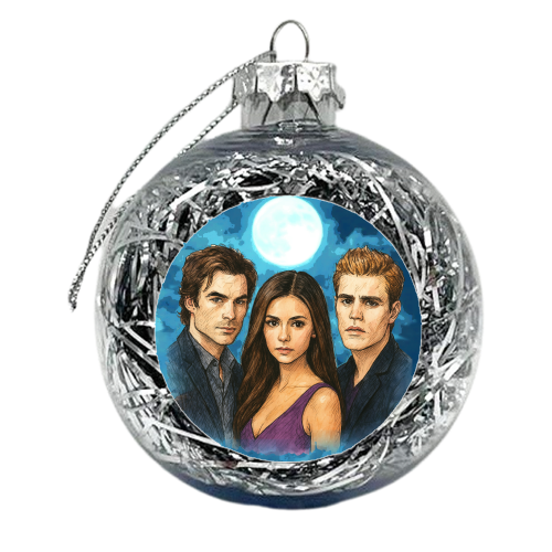 Moonlit Vampires - xmas bauble by Ms Doodle