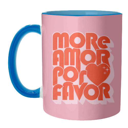 More Amor Por Favor – Retro Love Quote Design - unique mug by Ania Wieclaw