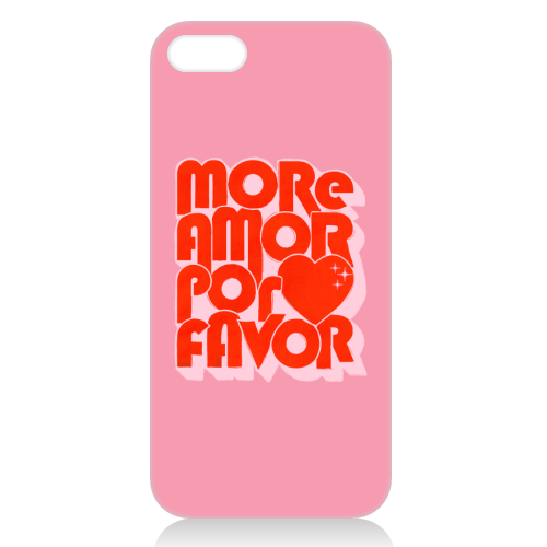 More Amor Por Favor – Retro Love Quote Design - unique phone case by Ania Wieclaw