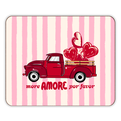 More Amore Por Favor Retro Love Truck - designer placemat by EZbie
